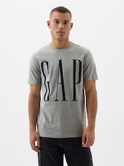 Gap Grey Everyday Logo 100% Cotton Crew Neck Short Sleeve T-Shirt - Image 1 of 5
