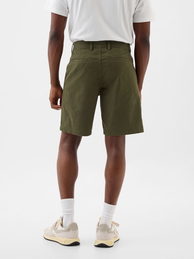 Gap Khaki Green Long Length 9' Chino Shorts - Image 2 of 6