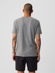 Gap Grey Crew Neck Classic 100% Cotton Short Sleeve T-Shirt - Image 3 of 5