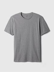 Gap Grey Crew Neck Classic 100% Cotton Short Sleeve T-Shirt - Image 5 of 5
