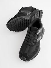 Black School Lace-Up Chunky Trainers - Image 4 of 7
