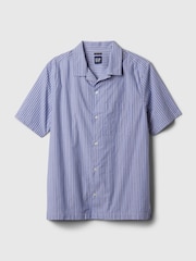 Gap Blue Poplin Short Sleeve Shirt in Standard Fit - Image 4 of 4