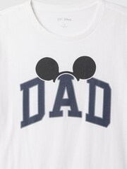 Gap White Disney Dad Graphic Short Sleeve T-Shirt - Image 4 of 4