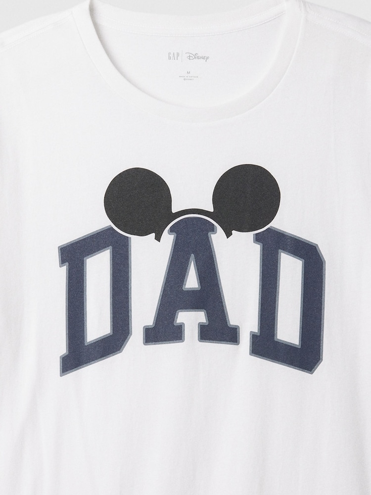 Gap White Disney Dad Graphic Short Sleeve T-Shirt - Image 4 of 4