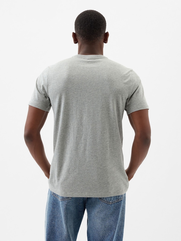 Gap Grey Everyday Logo 100% Cotton Crew Neck Short Sleeve T-Shirt - Image 2 of 6