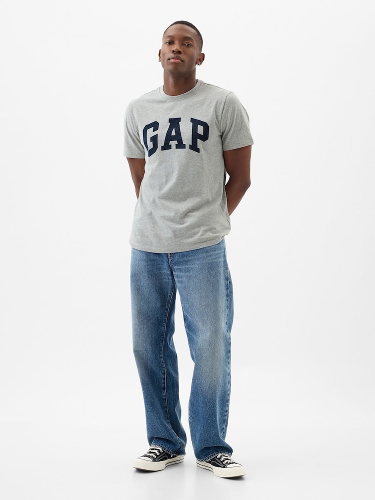 Grijs - Gap - Everyday - 100% Katoenen T-shirt met logo, ronde hals en korte mouwen - Image 3 of 6