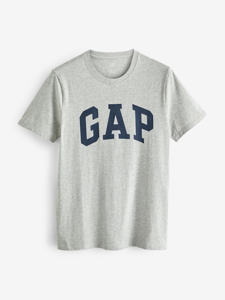 Grijs - Gap - Everyday - 100% Katoenen T-shirt met logo, ronde hals en korte mouwen - Image 4 of 6
