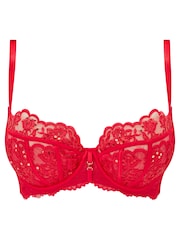 Ann Summers Red The Icon Sequin Non Pad Fuller Bust Balcony Bra - Image 5 of 5