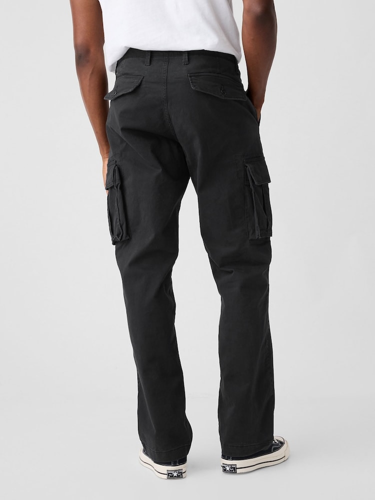 Schwarz - Gap Cargo hosen mit Straight Fit - Bild 2 von 5 Schwarz - Gap Cargo hosen mit Straight Fit - Bild 2 von 5