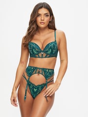 Ann Summers Green After Glow Iridescent Padded Plunge Bra - Image 1 of 4