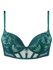 Ann Summers Green After Glow Iridescent Padded Plunge Bra - Image 4 of 4