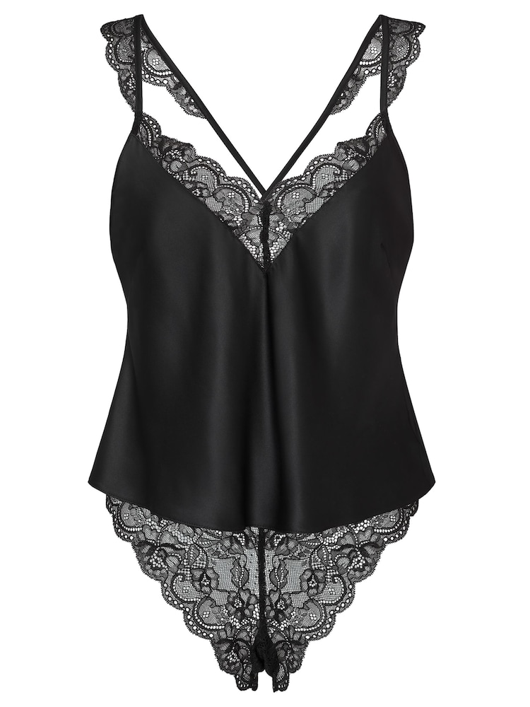 Ann Summers Black Admiring Satin Lace Cami Set - Image 5 of 5
