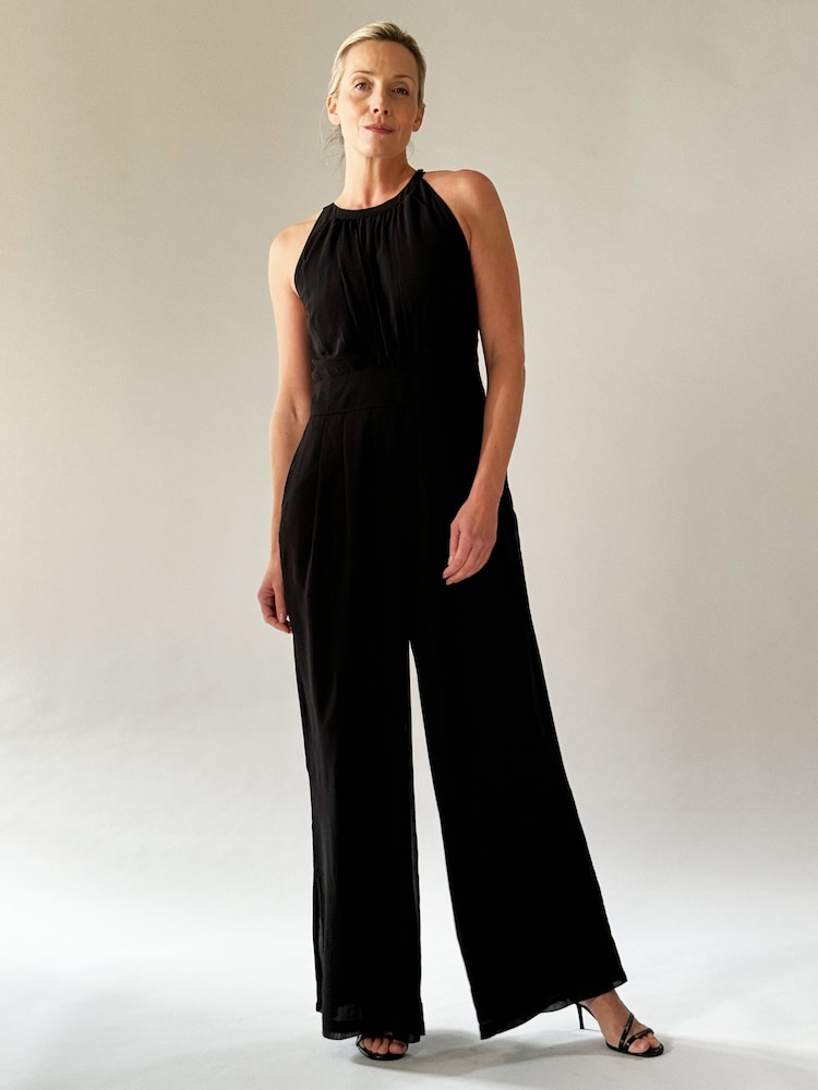 Religion Black Crew Wide Leg Halterneck Jumpsuit - Image 2 of 5