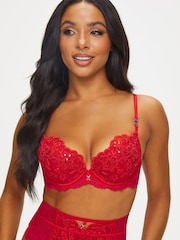 Ann Summers Red The Icon Sequin Plunge Bra - Image 3 of 5
