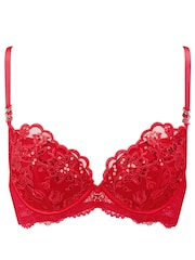 Ann Summers Red The Icon Sequin Plunge Bra - Image 5 of 5