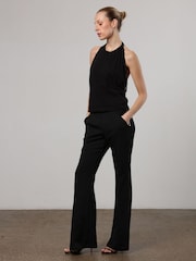 Religion Black Pinstriped Eide Leg Sharp Trousers - Image 2 of 8