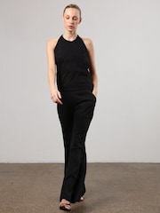 Religion Black Pinstriped Eide Leg Sharp Trousers - Image 3 of 8