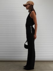 Religion Black Pinstriped Eide Leg Sharp Trousers - Image 4 of 8