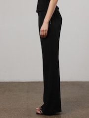 Religion Black Pinstriped Eide Leg Sharp Trousers - Image 7 of 8