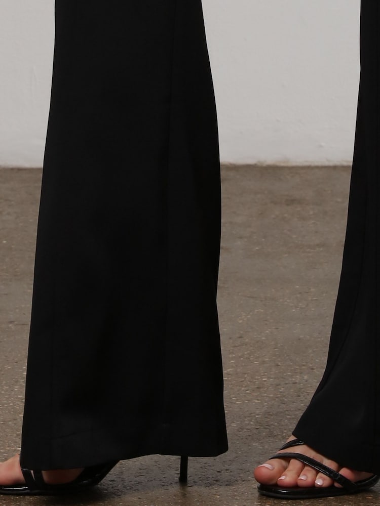 Religion Black Pinstriped Eide Leg Sharp Trousers - Image 8 of 8