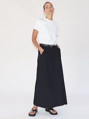 Religion Black Tailored Maxi Skirt With Pockets And Splits - Image 3 of 7