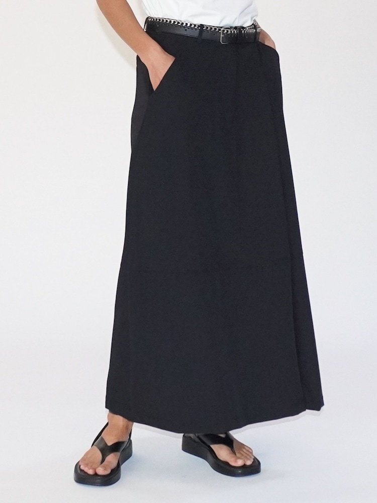 Religion Black Tailored Maxi Skirt With Pockets And Splits - Image 7 of 7