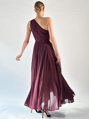 Rochie maxi pe un umăr cu textură argintie Religion - Image 4 of 6