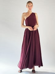 Rochie maxi pe un umăr cu textură argintie Religion - Image 5 of 6