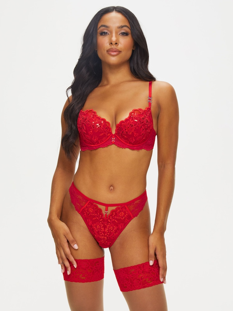 Ann Summers Red The Icon Sequin Thong - Image 1 of 5