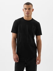 Schwarz - Gap Everyday Logo kurzärmliges Rundhals-T-Shirt aus 100 % Baumwolle - Bild 1 von 4