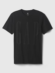 Schwarz - Gap Everyday Logo kurzärmliges Rundhals-T-Shirt aus 100 % Baumwolle - Bild 4 von 4