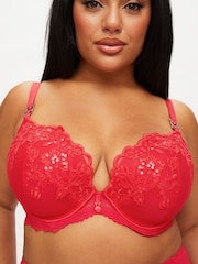 Ann Summers Red The Icon Padded Fuller Bust DD+ Plunge Bra - Image 2 of 3
