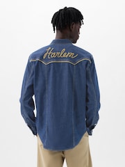Gap Blue Dapper Dan Denim Western Shirt - Image 2 of 5
