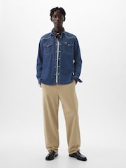 Gap Blue Dapper Dan Denim Western Shirt - Image 3 of 5
