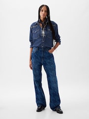 Gap Blue Dapper Dan Denim Western Shirt - Image 5 of 5