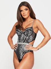 Ann Summers Silver Leopard Sequin Hold Me Tight Body - Image 1 of 4