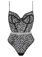 Ann Summers Silver Leopard Sequin Hold Me Tight Body - Image 4 of 4