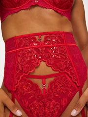 Ann Summers Red The Icon Sequin Waspie Suspender - Image 5 of 6