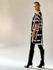 Religion Natural Oversized Destiny Tunic Dress In Bold Monochrome Print - Image 5 of 6