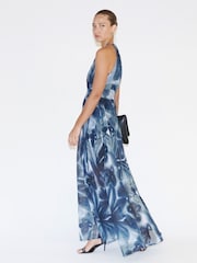 Religion Grey Halterneck Maxi Dress In Beautiful Prints - Image 3 of 6