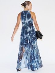 Religion Grey Halterneck Maxi Dress In Beautiful Prints - Image 4 of 6