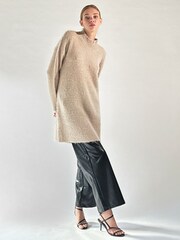 Religion Nude Oversized Lux Knitted Tunic Dress With High Neck - Image 3 of 7
