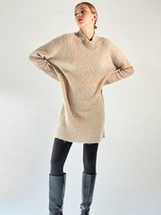 Religion Nude Oversized Lux Knitted Tunic Dress With High Neck - Image 6 of 7