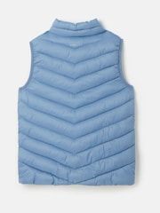 Joules Kids' Crofton Light Blue Showerproof Padded Gilet - Image 2 of 5