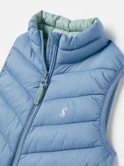 Joules Kids' Crofton Light Blue Showerproof Padded Gilet - Image 3 of 5