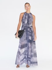 Religion Black Halterneck Maxi Dress In Beautiful Prints - Image 1 of 6