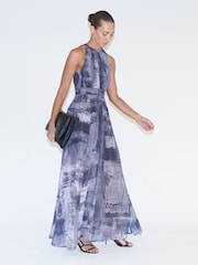 Religion Black Halterneck Maxi Dress In Beautiful Prints - Image 2 of 6