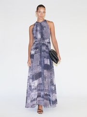 Religion Black Halterneck Maxi Dress In Beautiful Prints - Image 4 of 6
