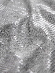Silver Metallic Short Sleeve Crew Neck T-Shirt - Image 7 of 7