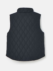 Joules Kids' Atwell Navy Blue Showerproof Reversible Gilet - Image 3 of 5